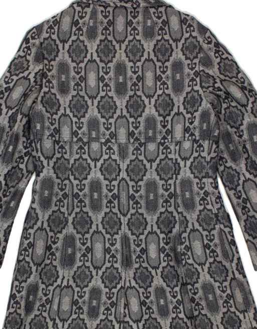 Vintage Abstract Pattern Overcoat UK 10 Small In Grey, 4 of 4