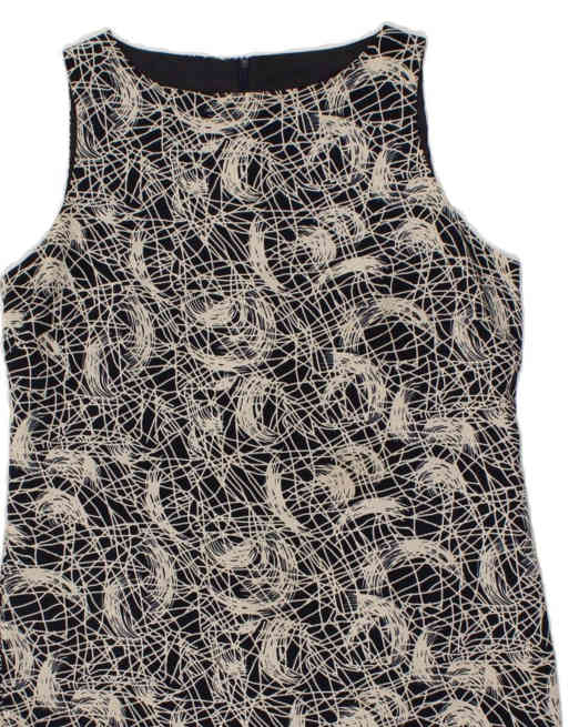 Vintage Abstract Pattern Sheath Dress UK 14 Medium In Blue, 3 of 4