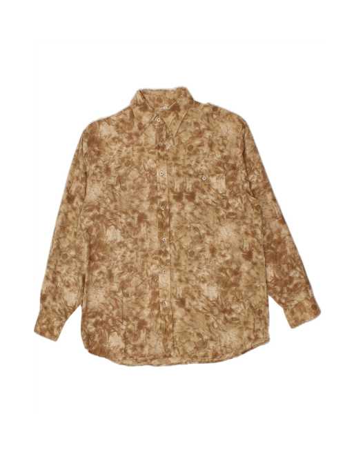 Vintage Abstract Pattern Shirt Large In Brown