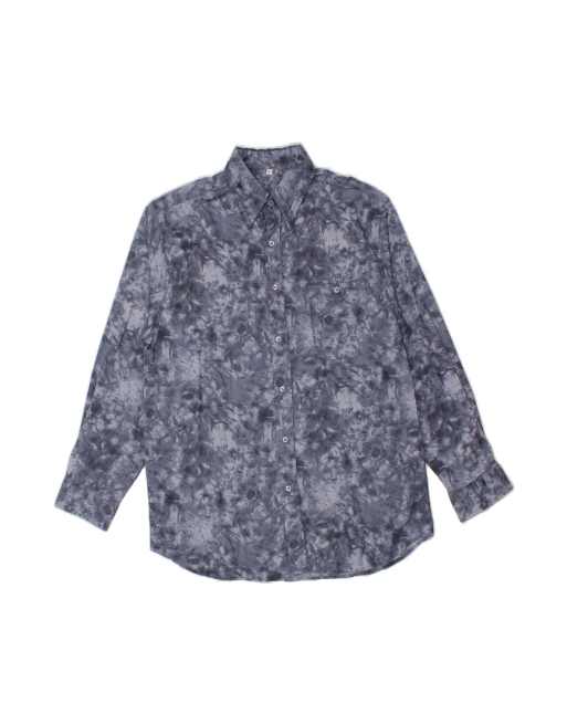 Vintage Abstract Pattern Shirt Large In Grey