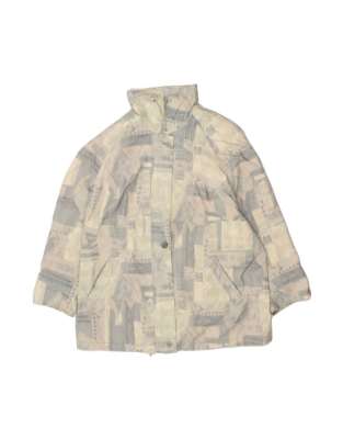 Vintage Abstract Pattern Utility Jacket Size 52 4XL In Blue