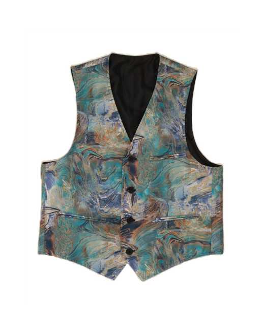 Vintage Abstract Pattern Waistcoat Medium In Multicoloured