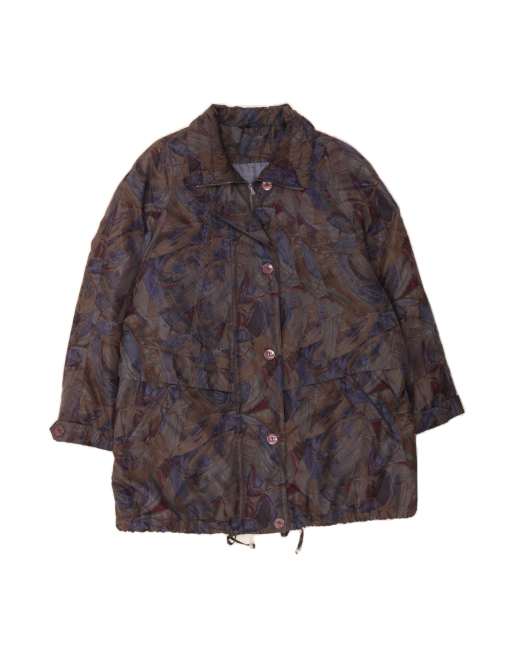 Vintage Abstract Pattern Windbreaker Jacket UK 22 3XL In Multicoloured