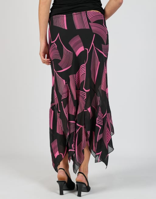 Vintage Aino M woven maxi skirt in black, 4 of 4