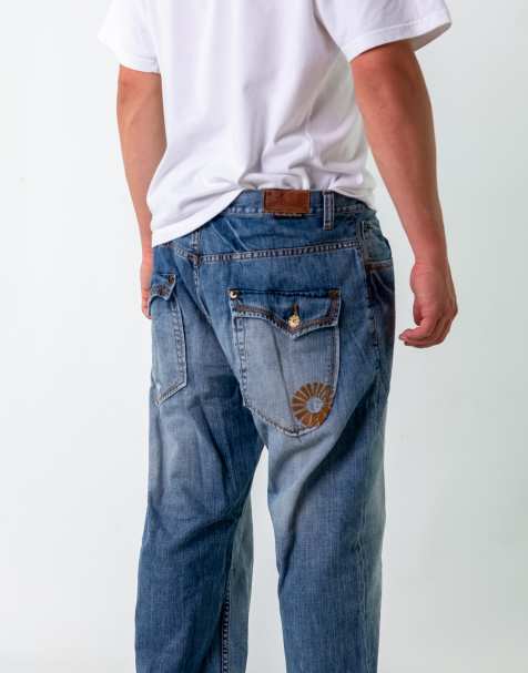 Vintage  Akomks 36x32 Denim Hip Hop Jeans Blue - view 1