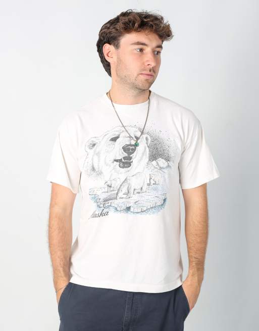 Vintage Alaska l t-shirt in ivory