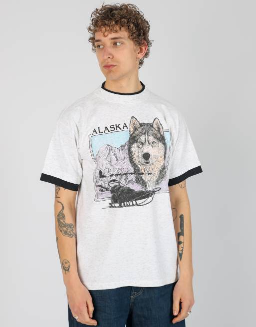 Vintage Alaska l t-shirt in light grey