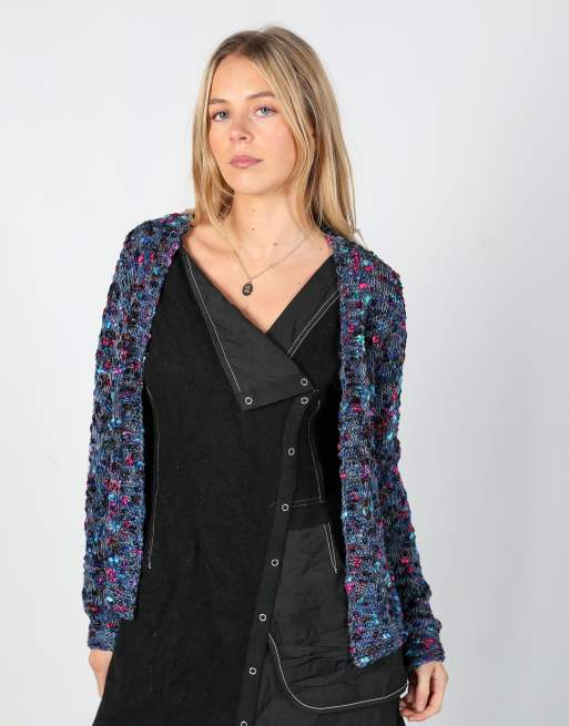 Vintage AlbaModa S knitted jumper in blue