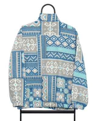 Vintage alfred dunner size m fleece in blue pattern in mid blue