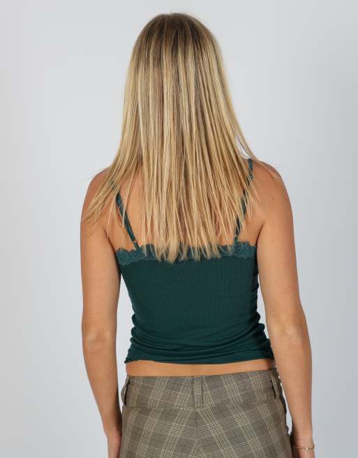 Vintage Amisu S cami in dark green, 2 of 4