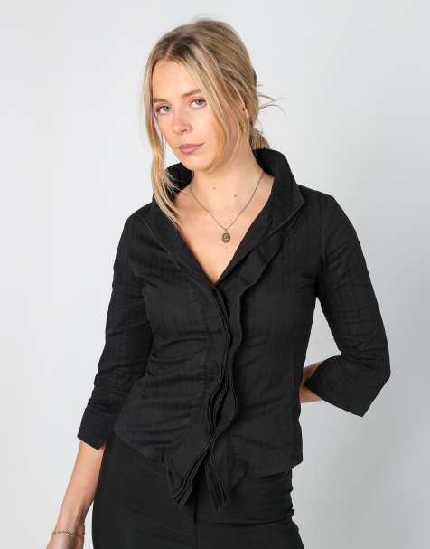 Vintage a.m.m XS blouse in black - view 1