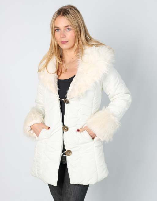 Vintage Ampere S puffer jacket in cream