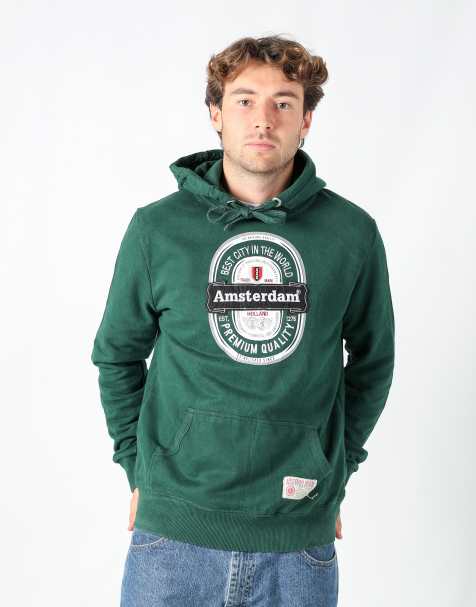 Vintage Amsterdam l hoodie in dark green - view 1