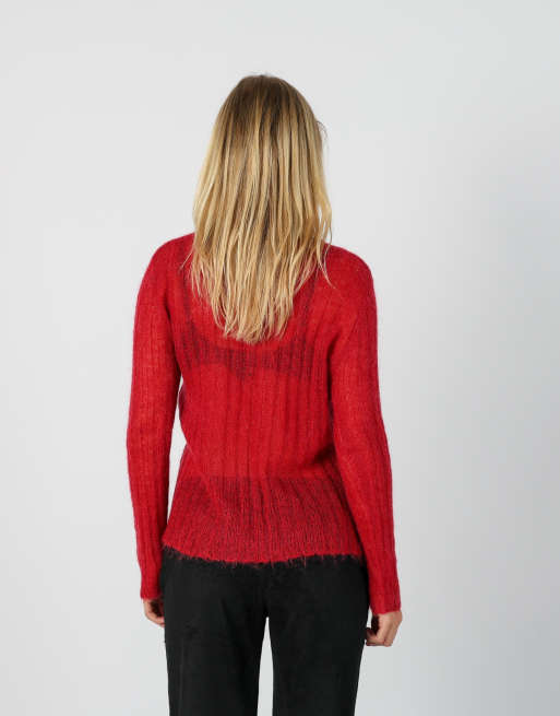 Vintage Andrea Pucci S knitted jumper in red, 2 of 4