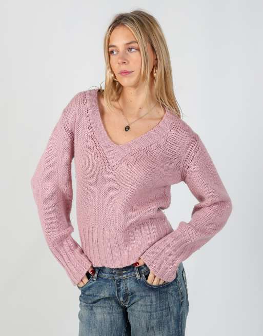 Vintage AndreaMare S knitted jumper in baby pink, 2 of 4