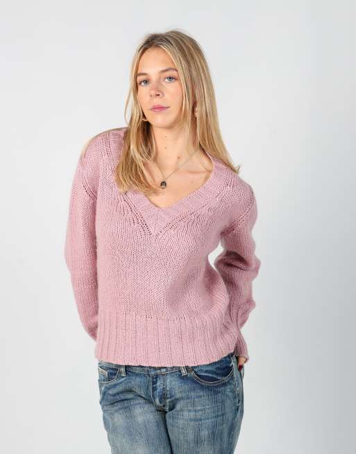 Vintage AndreaMare S knitted jumper in baby pink, 3 of 4