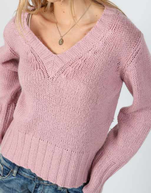 Vintage AndreaMare S knitted jumper in baby pink, 4 of 4