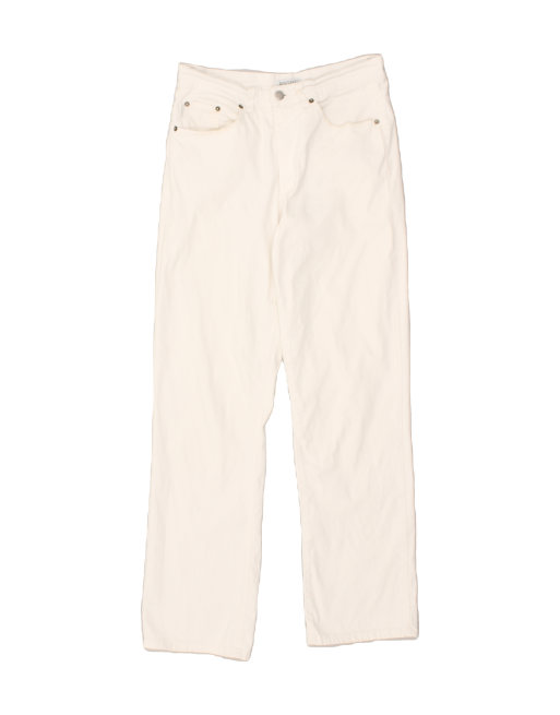 Vintage Angels Size M Straight Casual Trousers in White