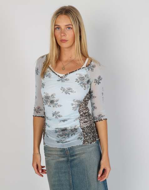 Vintage Anna Rachele S blouse in light blue - view 1