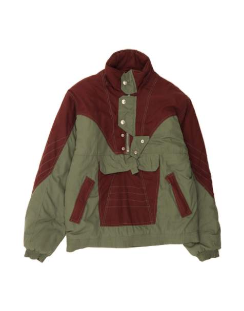 Vintage Anorak Jacket UK 36 Small In Green Colourblock - view 1