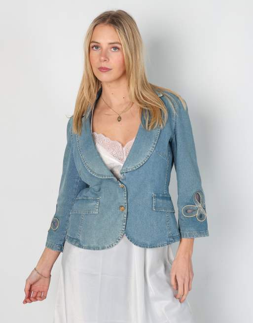 Vintage AQUA JEANS M denim jacket in blue