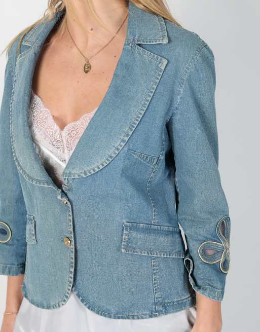 Vintage AQUA JEANS M denim jacket in blue, 4 of 4
