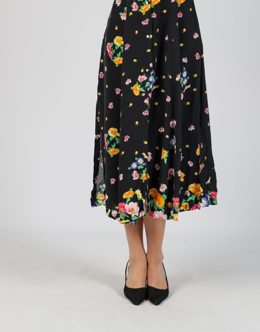 Vintage AquaSuit S woven maxi dress in black, 2 of 4