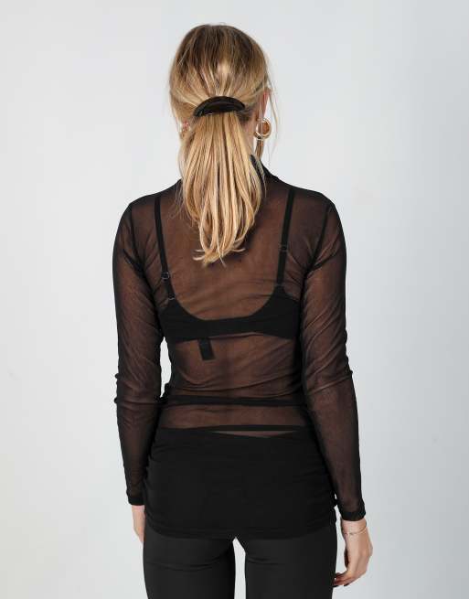Vintage Arbis S mesh top in black, 2 of 4