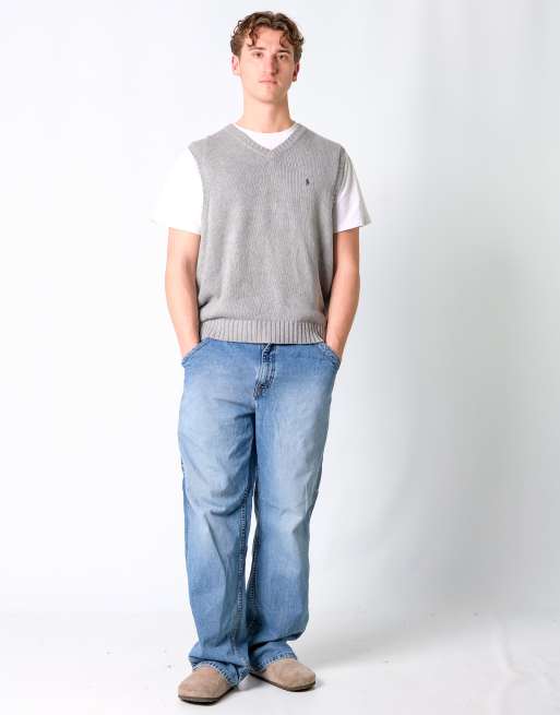 Vintage Arizona carpenter 34x32 Denim Carpenter Baggy Jeans Blue
