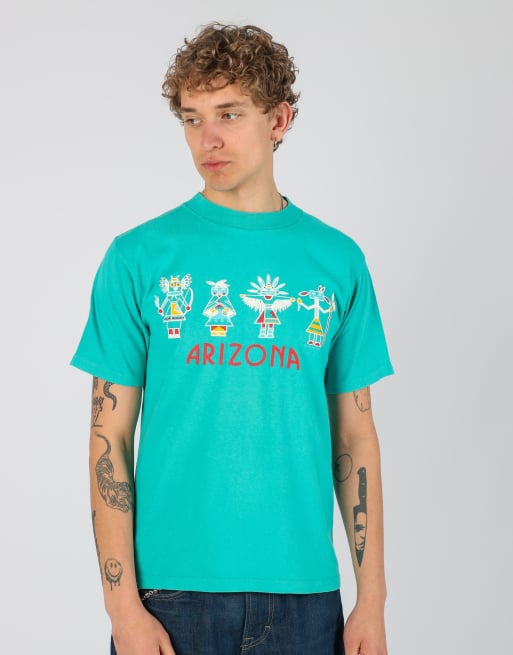 Vintage Arizona l t-shirt in turquoise, 1 of 4