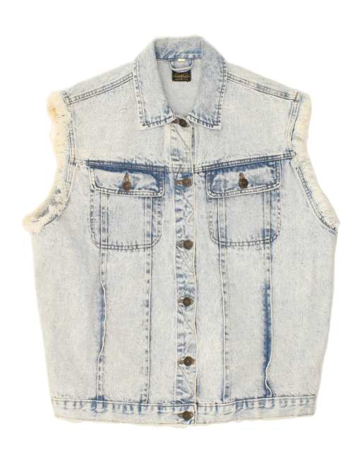 Vintage Arizona Size M Denim Gilet in Blue