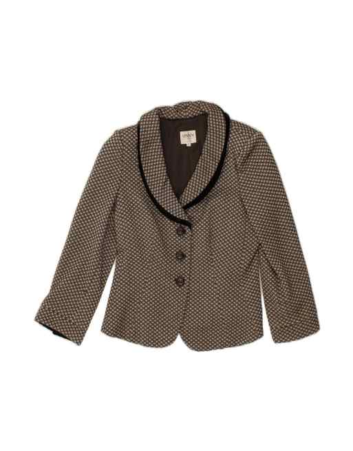 Vintage Armani 3 Button Blazer Jacket It 44 Medium In Grey Geometric