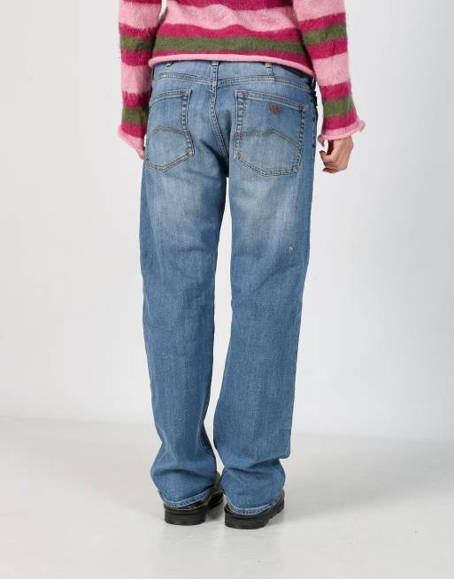Vintage Armani 34x30 denim jeans in light blue
