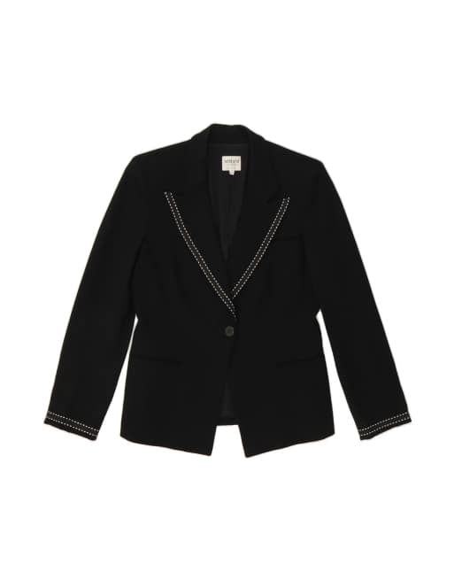 Vintage Armani Collezioni 1 Button Blazer Jacket It 44 Medium In Black