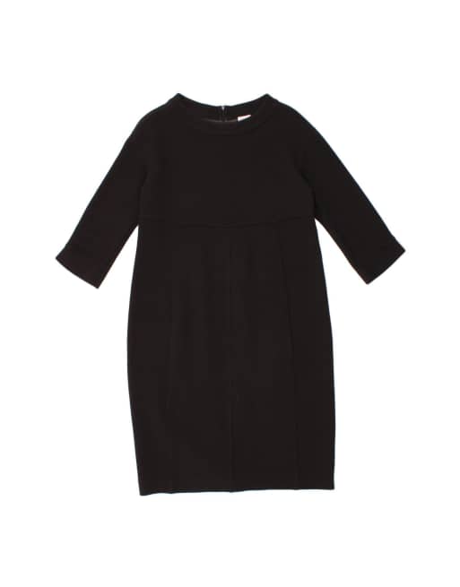 Vintage Armani Collezioni 3/4 Sleeve Sheath Dress It 44 Medium In Black
