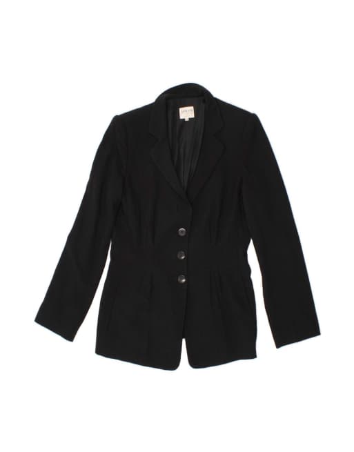 Vintage Armani Collezioni 3 Button Blazer Jacket It 46 Large In Black