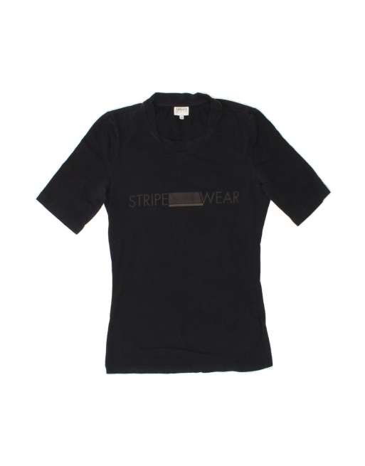 Vintage Armani Collezioni Graphic T-shirt Top It 40 Small In Black