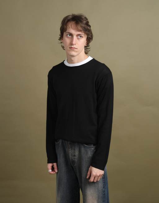 Vintage Armani Collezioni Knit Jumper size M in Black, 1 of 5