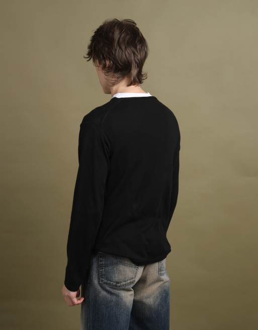 Vintage Armani Collezioni Knit Jumper size M in Black, 5 of 5