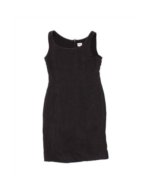 Vintage Armani Collezioni Sleeveless Sheath Dress It 42 Medium In Black