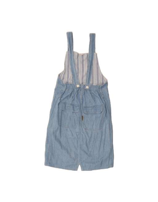 Vintage Armani Denim Dungaree Dress UK 14 Medium In Blue, 2 of 4