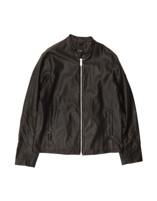 Vintage Armani Exchange Bomber Jacket UK 44 2XL In Black