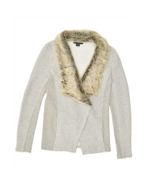 Vintage Armani Exchange Cardigan Sweater UK 12 Medium In Grey
