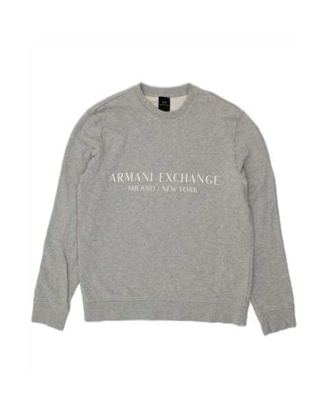 Vintage Armani Exchange Graphic Sweatshirt Jumper Large In Grey - view 1