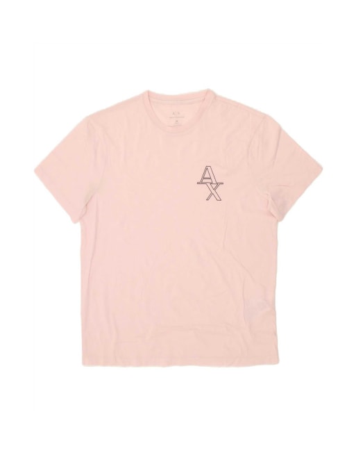 Vintage Armani Exchange Graphic T-shirt Top Medium In Pink