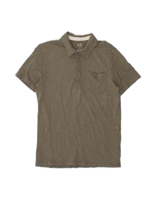 Vintage Armani Exchange Polo Shirt Medium In Grey