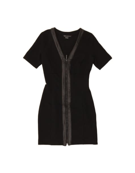 Vintage Armani Exchange Sheath Dress US 2 XS In Black - view 1