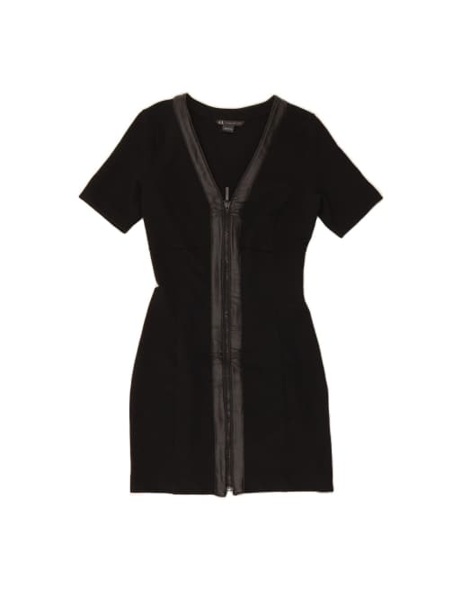 Vintage Armani Exchange Sheath Dress US 2 XS In Black