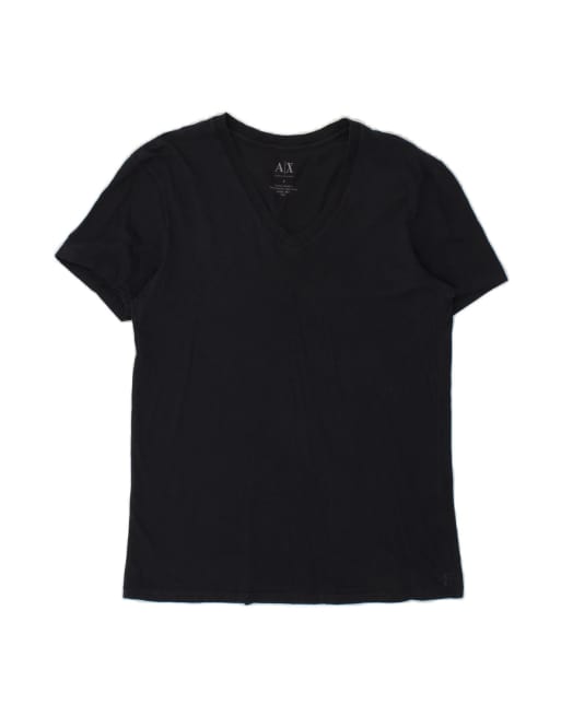 Vintage Armani Exchange T-shirt Top Small In Black