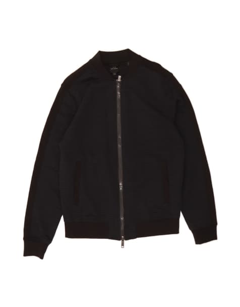 Vintage Armani Exchange Tracksuit Top Jacket Medium In Black Colourblock - view 1